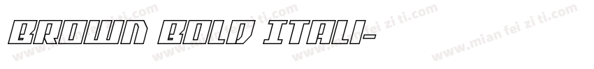 Brown Bold Itali字体转换
